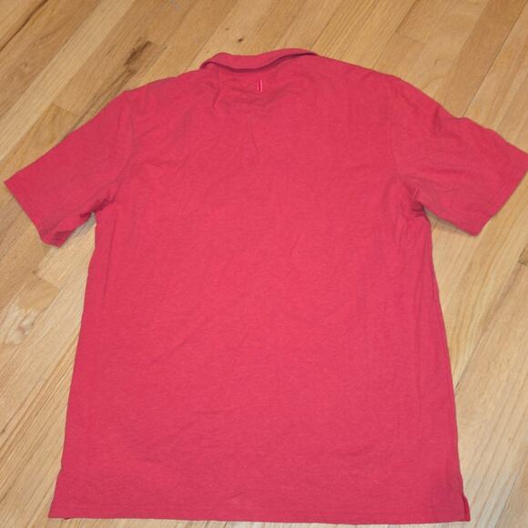 Johnnie-O Hangin' Out polo sz L Reda Red Game Day Original Solid - Picture 2 of 6